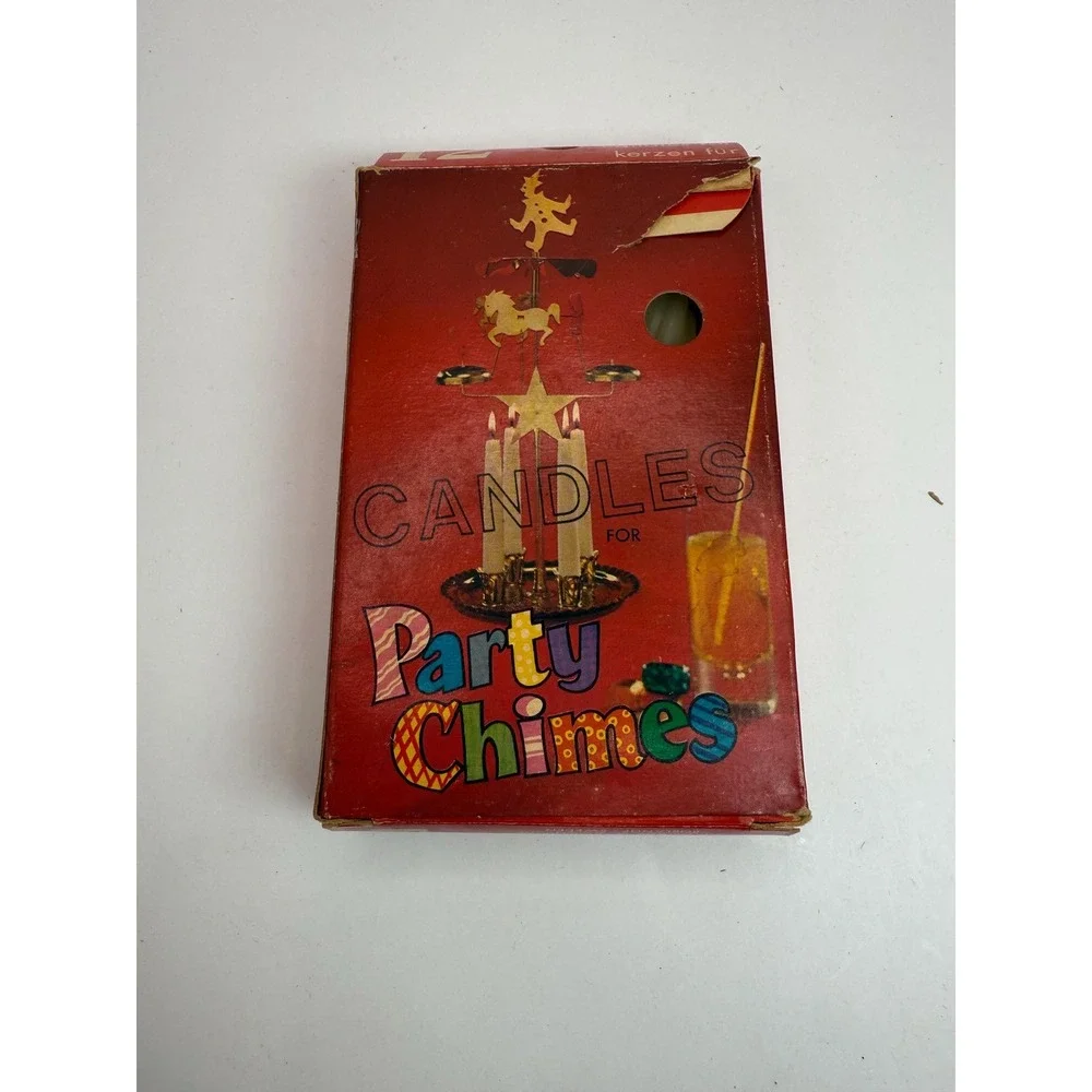 Vintage Angel Chime Party Candles‎ Replacement Twisted Cream Yellow Set w Box